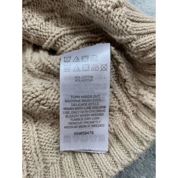 Rachel Zoe Cable Knit Sweater Dress 3T Cotton/Acrylic Beige/Tan - Picture 5 of 10
